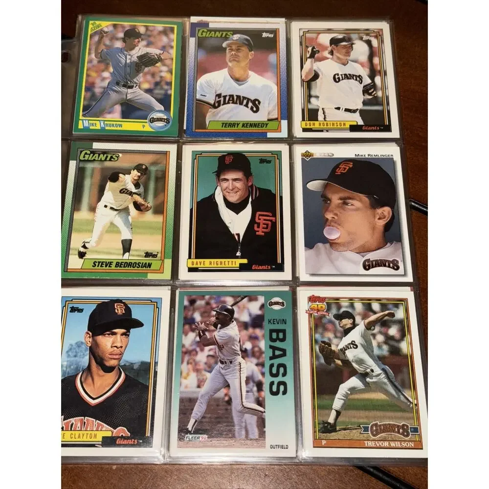 San Francisco Giants Baseball Cards Barry Bonds Gary Carter Will Clark tapp